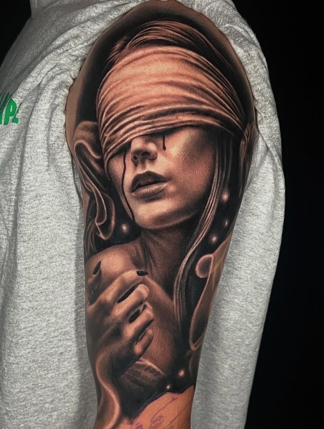 Tattoo by @jwells_tattoos β realism, black_and_grey
