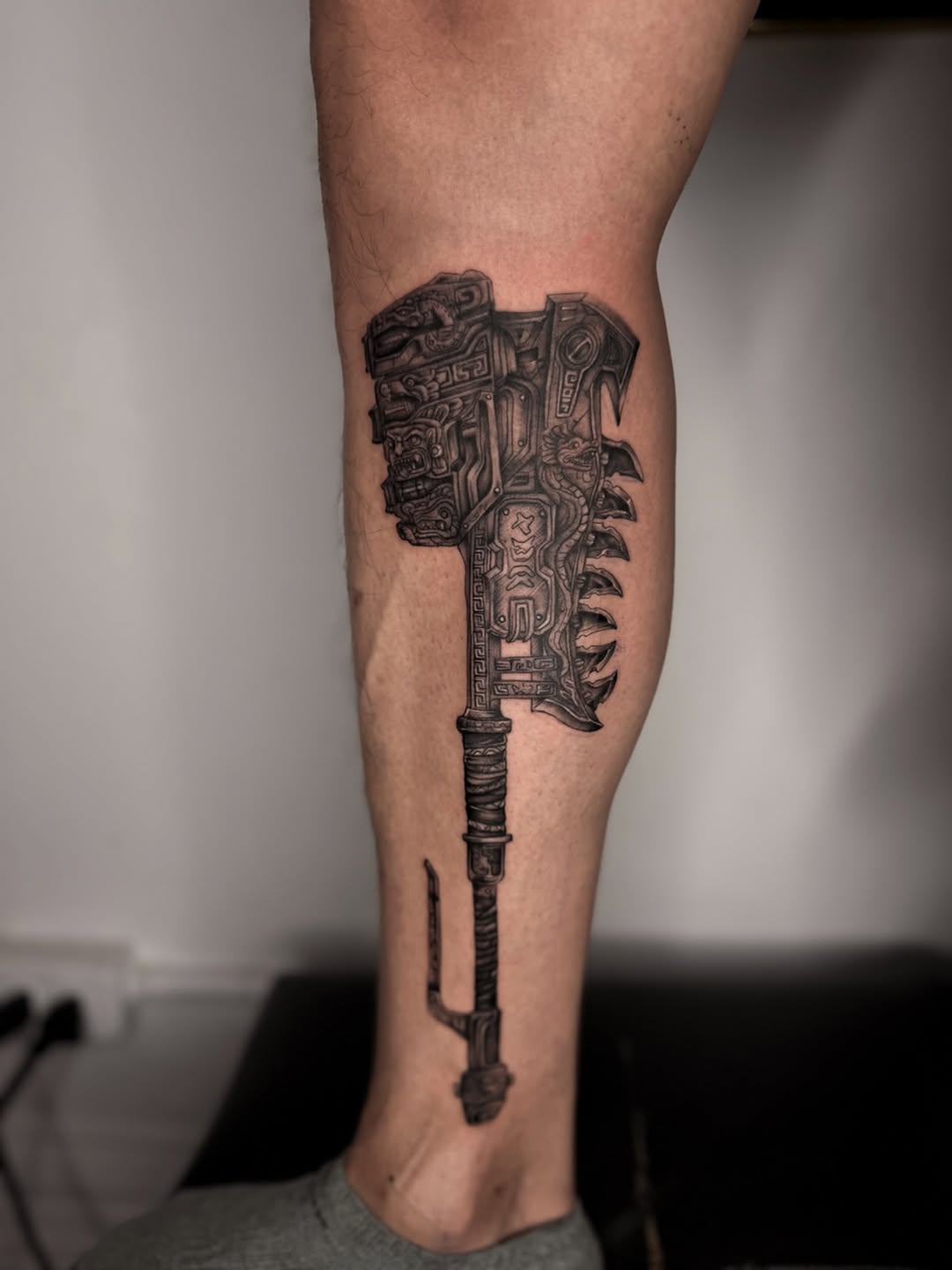 Tattoo by @inkmonic — black_and_grey, realism