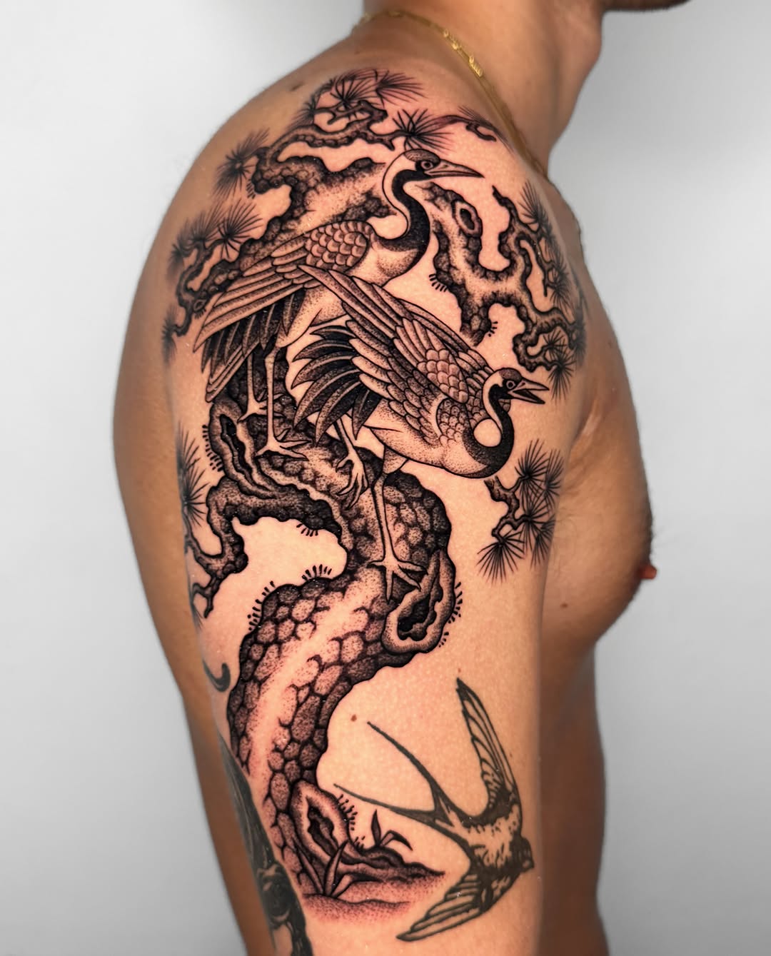 Tattoo by @jae_tatt — japanese_irezumi, dotwork