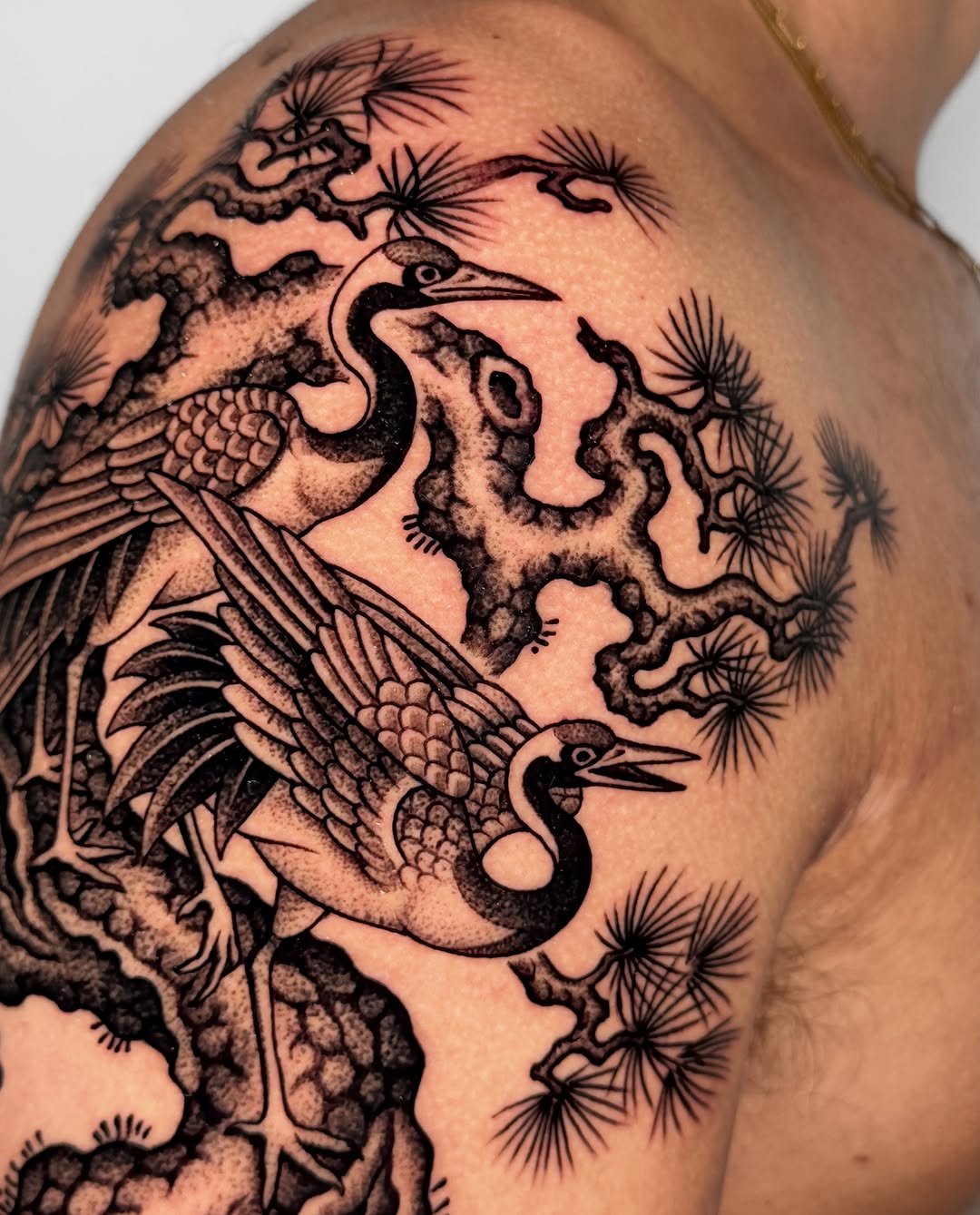 Tattoo by @jae_tatt — japanese_irezumi, dotwork