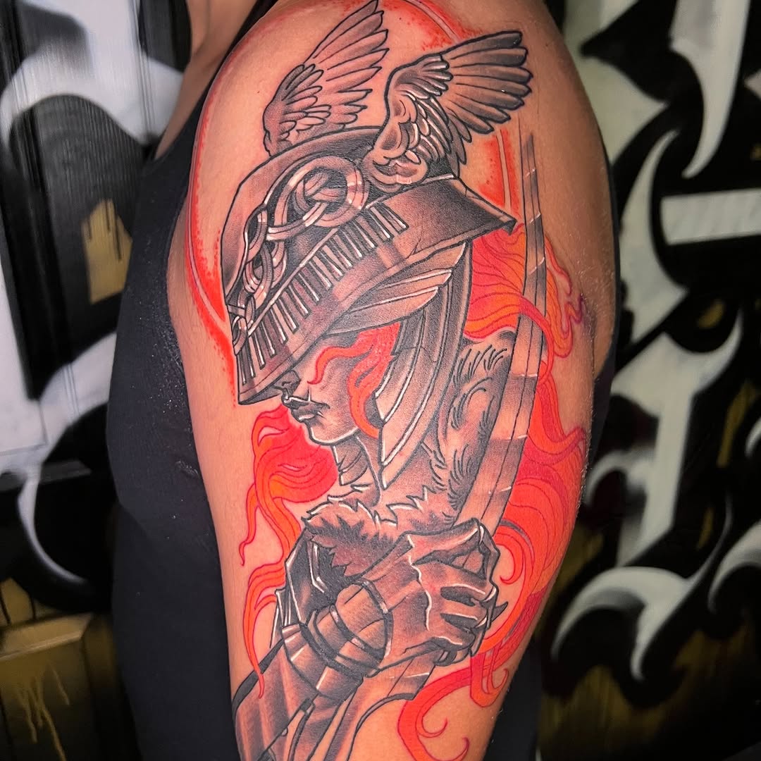 Tattoo by @inkfetish187 — realism, black_and_grey
