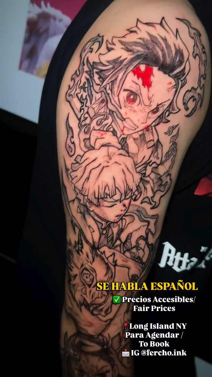Tattoo by @fercho.ink — anime