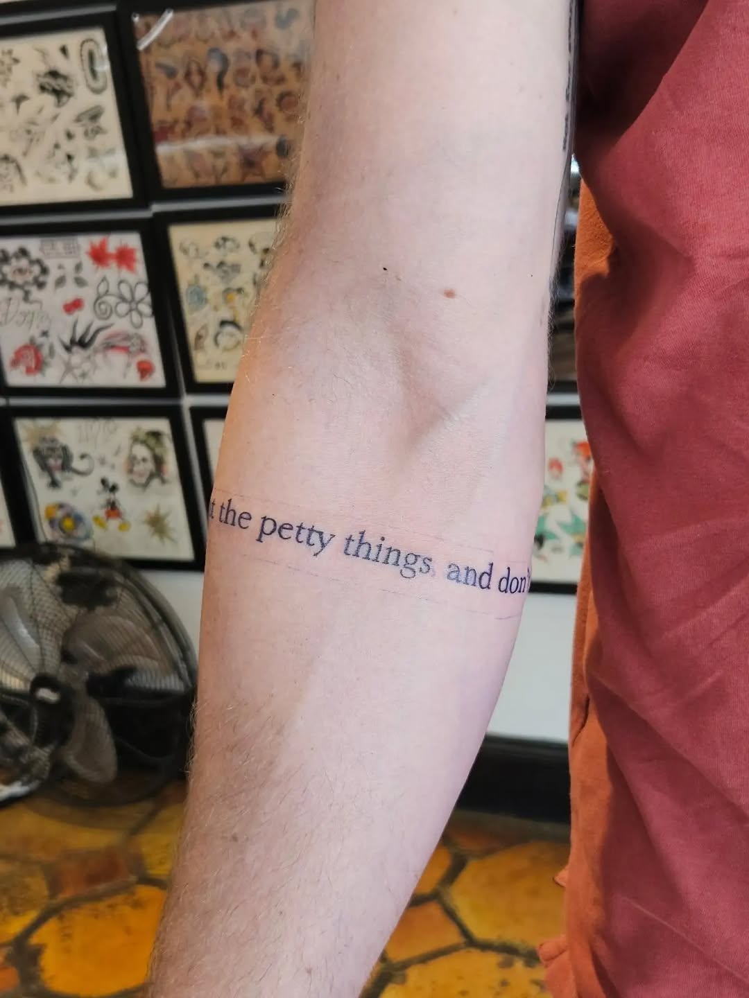 Tattoo by @neonmoonink — lettering_script, fine_line