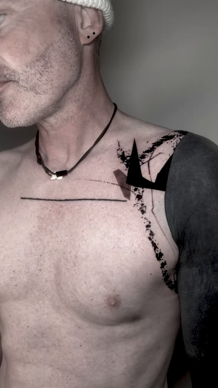 Tattoo by @profet_ink — blackwork, geometric