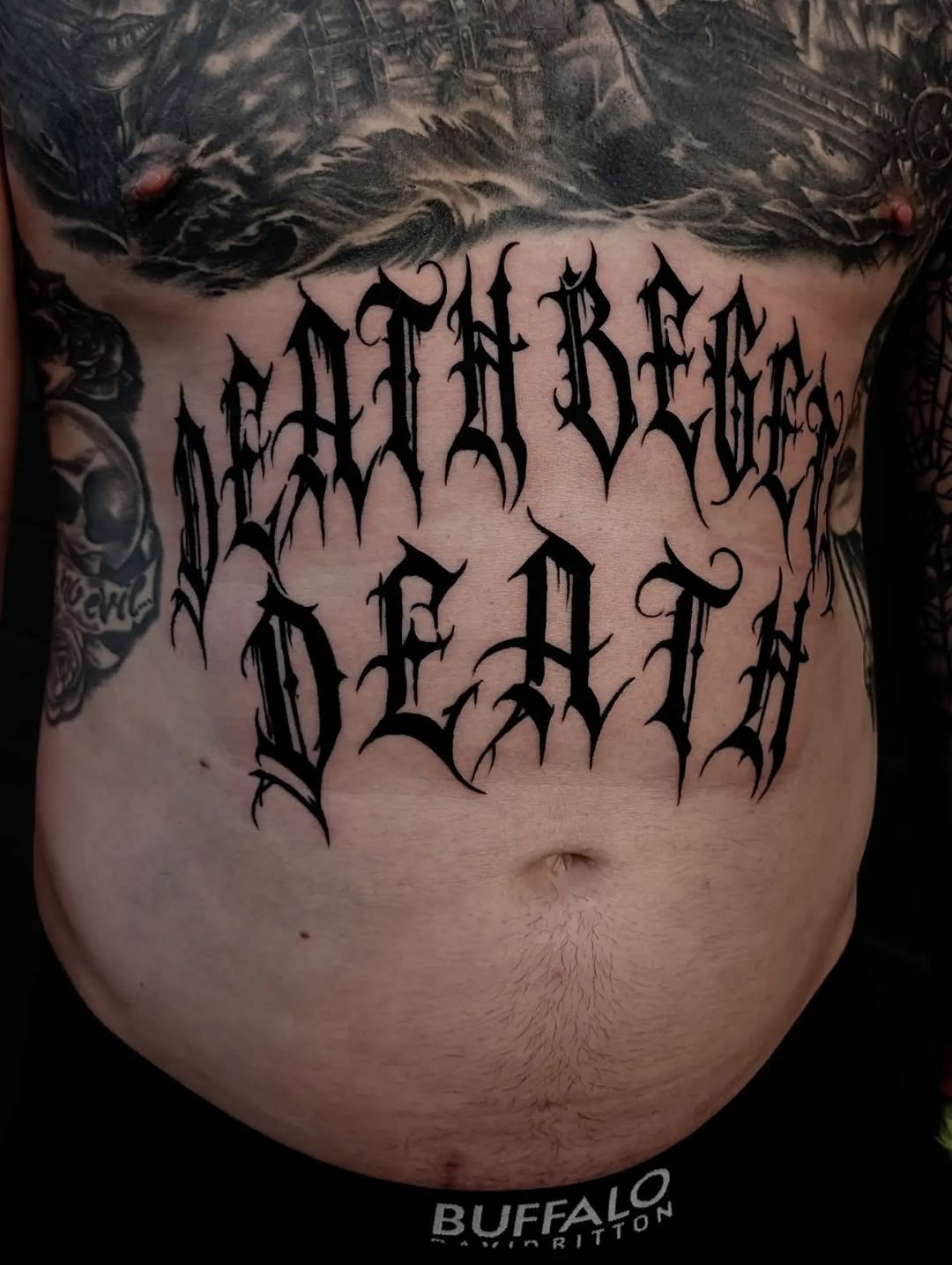 Tattoo by @saragtattoo_design — lettering_script, blackwork