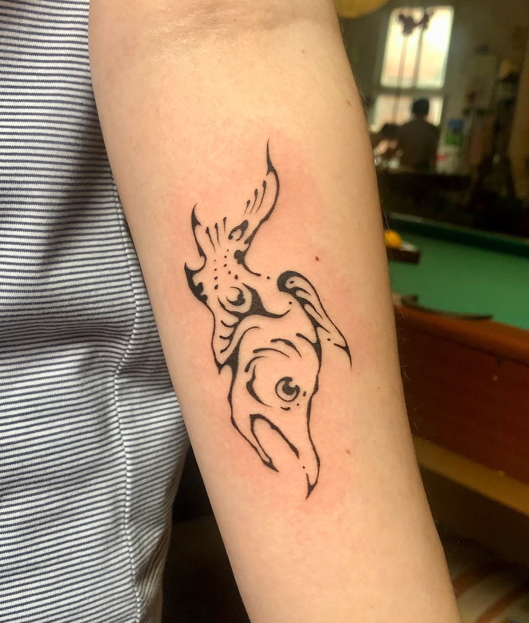 Tattoo by @growthriing โ blackwork