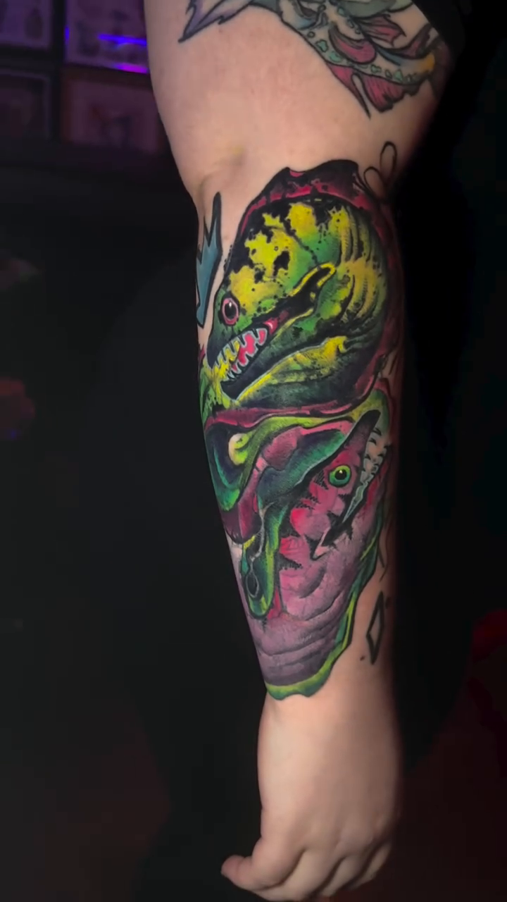 Tattoo by @nicoleroartattoos — new_school, trash_polka