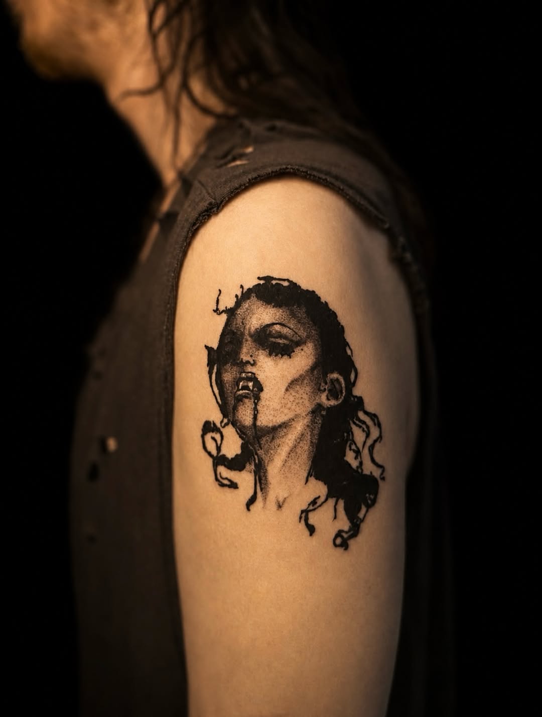 Tattoo by @matthew_makes_tattoos โ dark_realism, black_and_grey