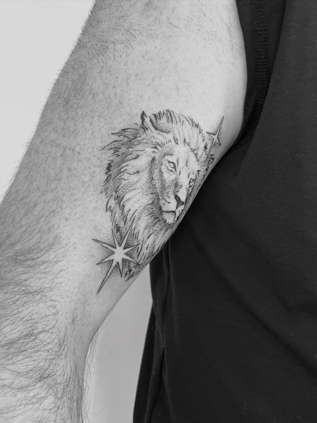 Tattoo by @tattoo.meg — realism, dotwork