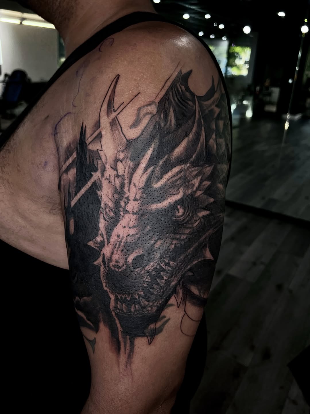 Tattoo by @mimzipma — realism, black_and_grey