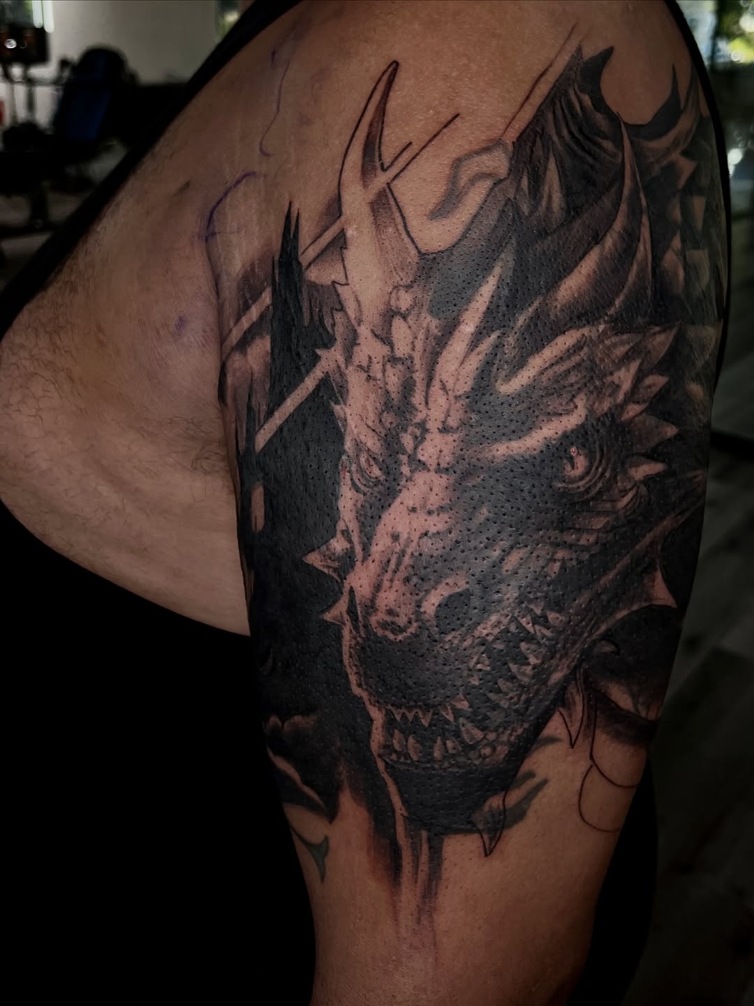 Tattoo by @mimzipma — realism, black_and_grey