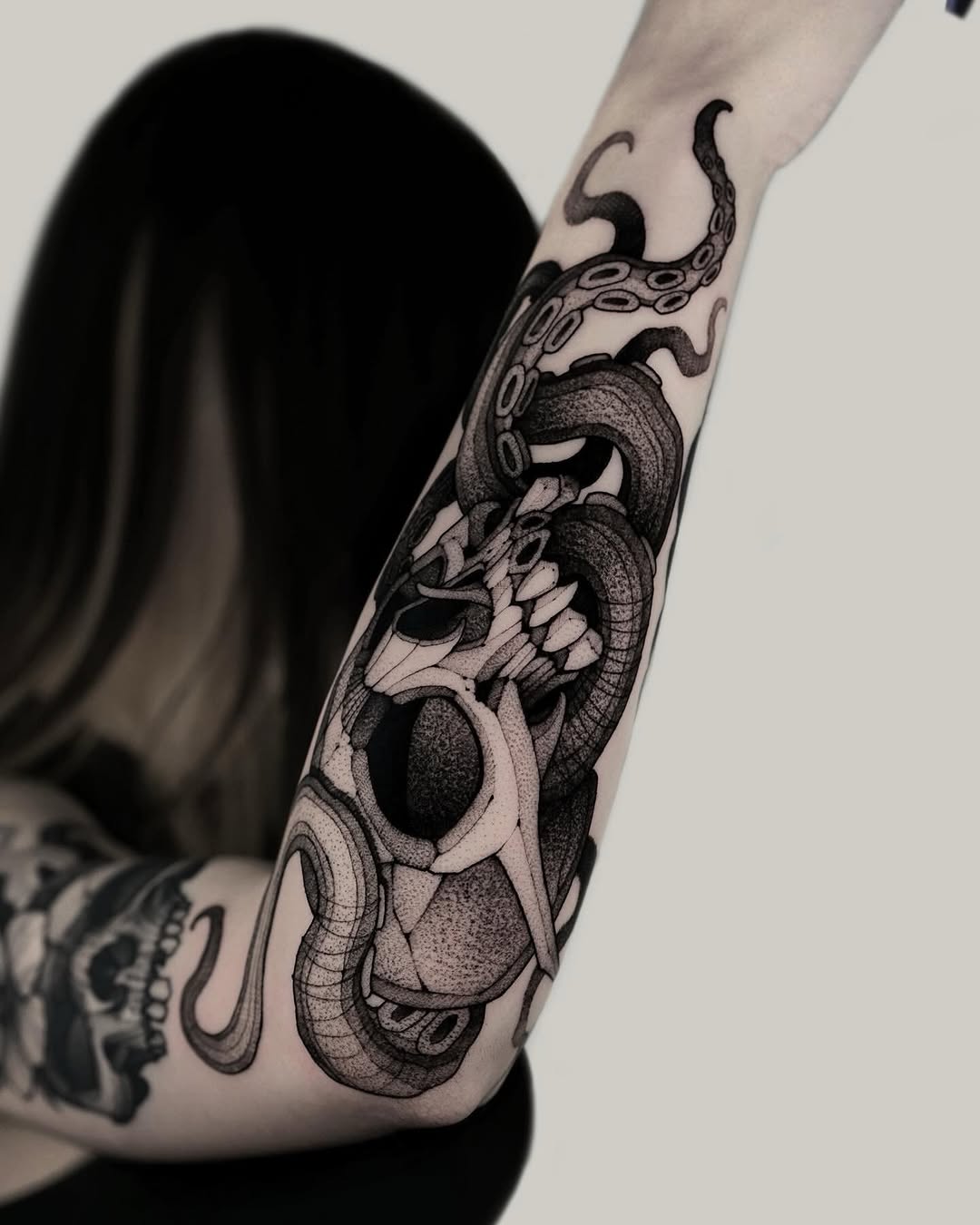 Tattoo by @maxwelllacroix — dotwork, black_and_grey