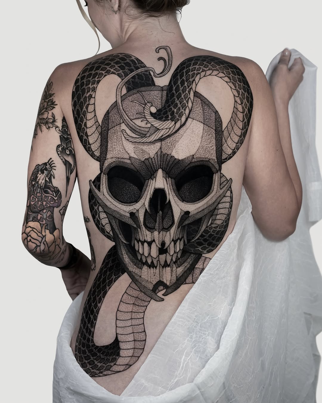 Tattoo by @maxwelllacroix — black_and_grey, dotwork