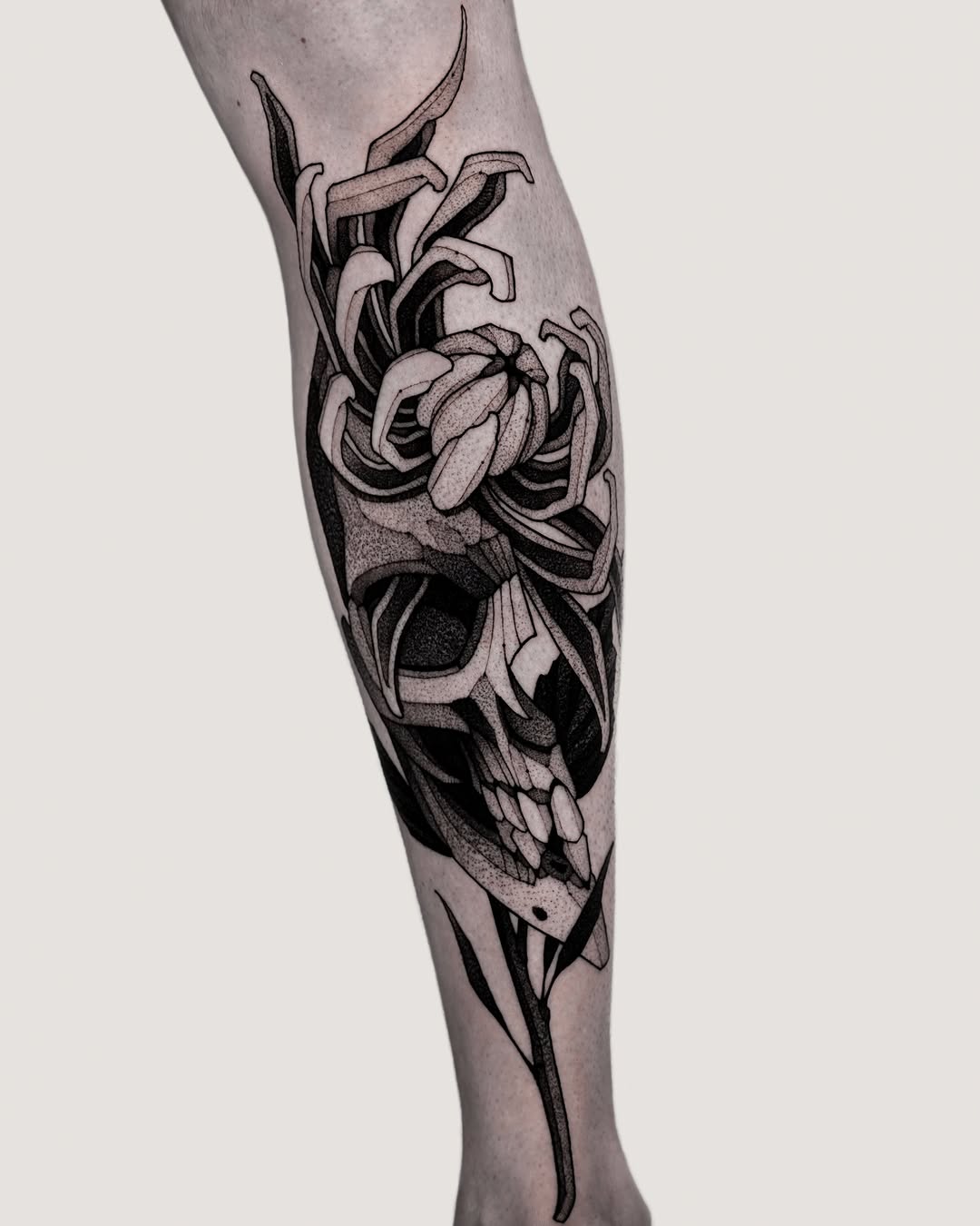 Tattoo by @maxwelllacroix — dotwork, black_and_grey