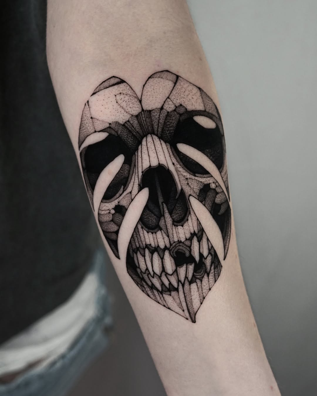 Tattoo by @maxwelllacroix — dotwork, black_and_grey