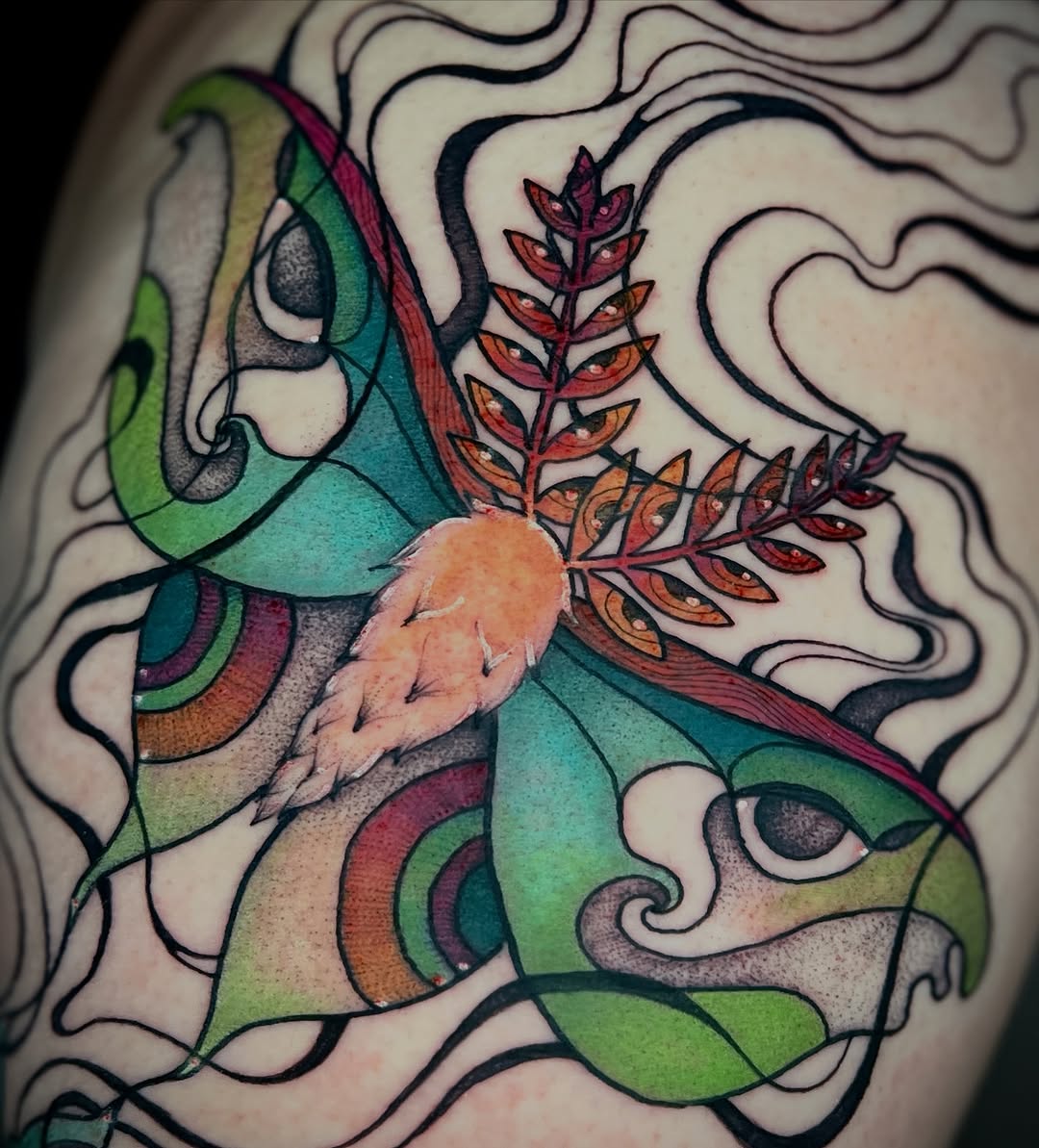 Tattoo by @patakota_ — illustrative, dotwork