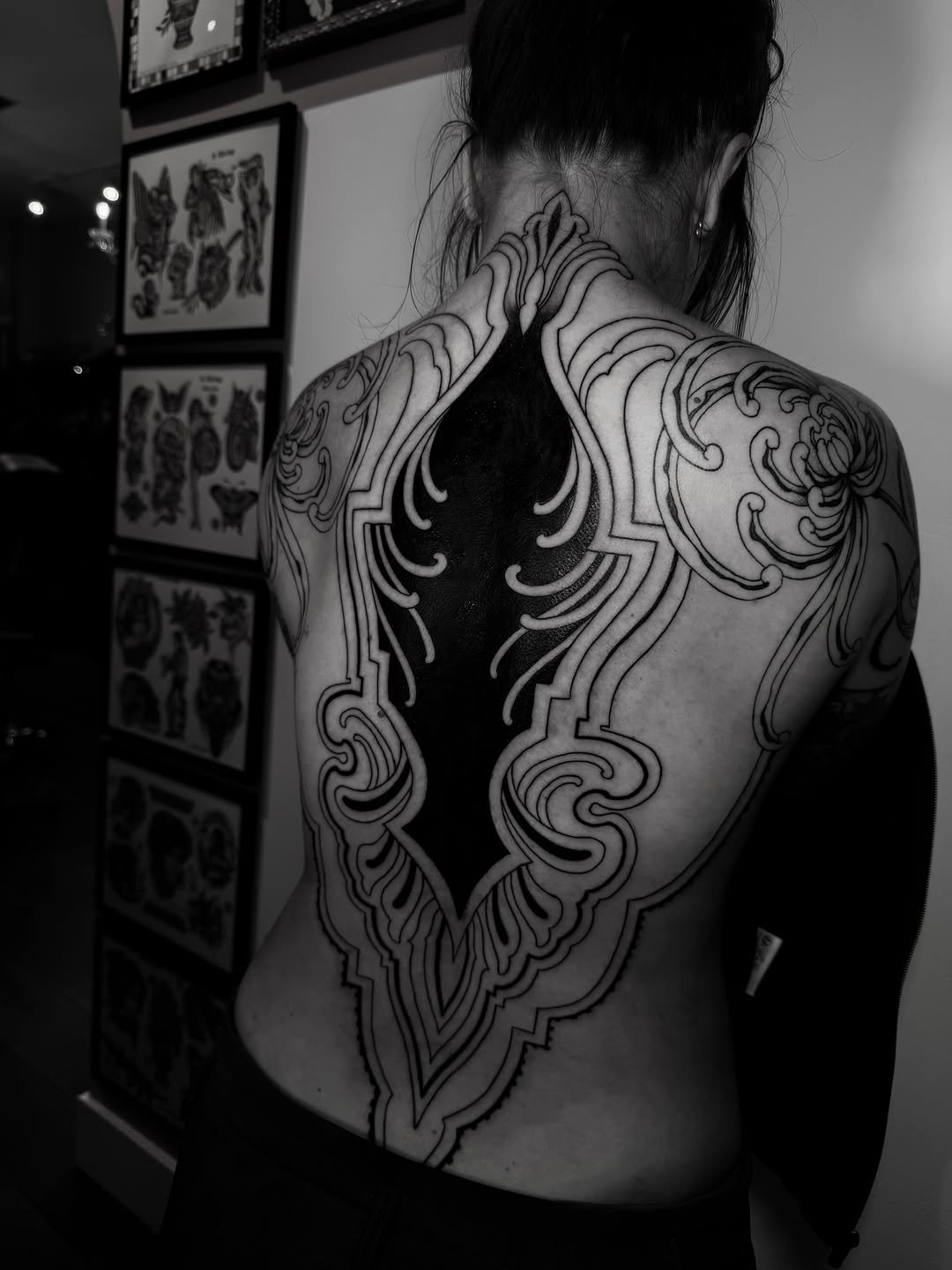 Tattoo by @tattoos_by_carrie — blackwork, ornamental