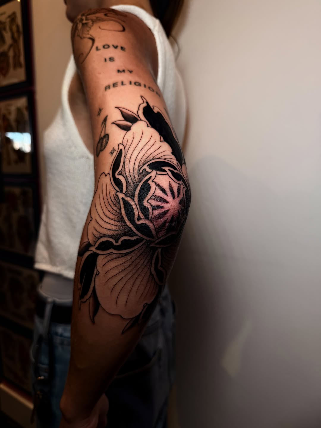 Tattoo by @tattoos_by_carrie — japanese_irezumi, black_and_grey