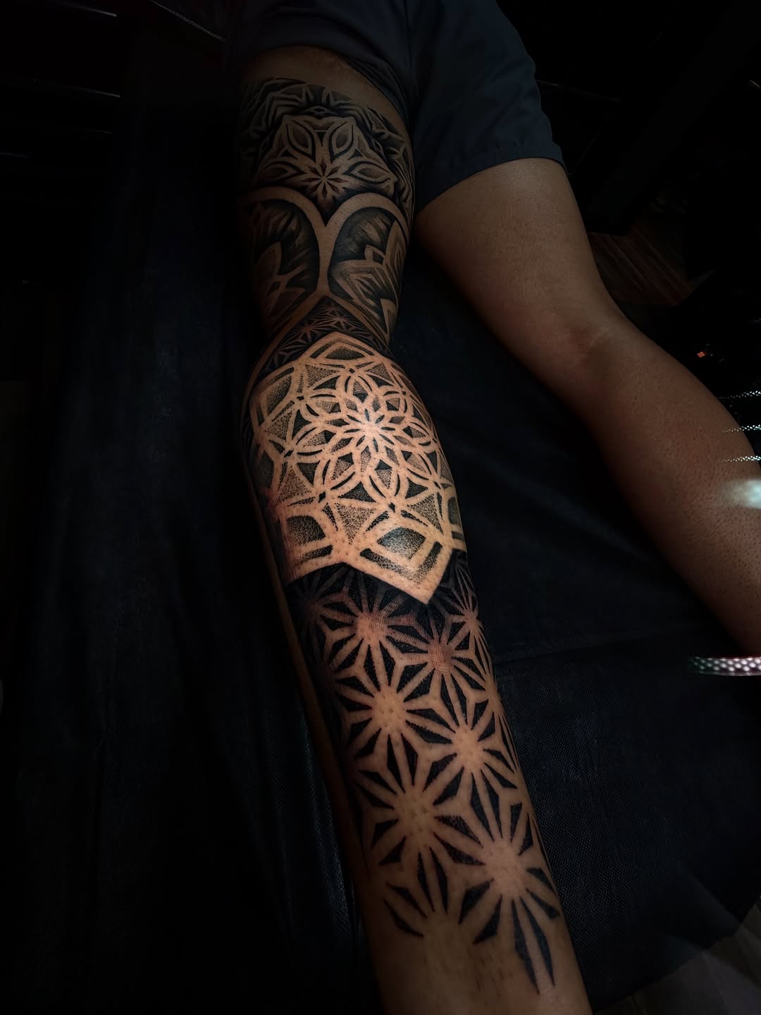 Tattoo by @tattoos_by_carrie — geometric, dotwork