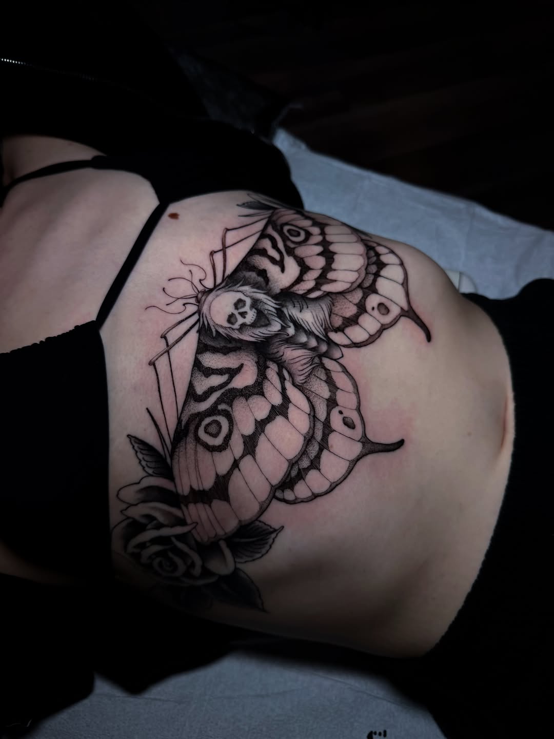 Tattoo by @tattoos_by_carrie — black_and_grey, dotwork