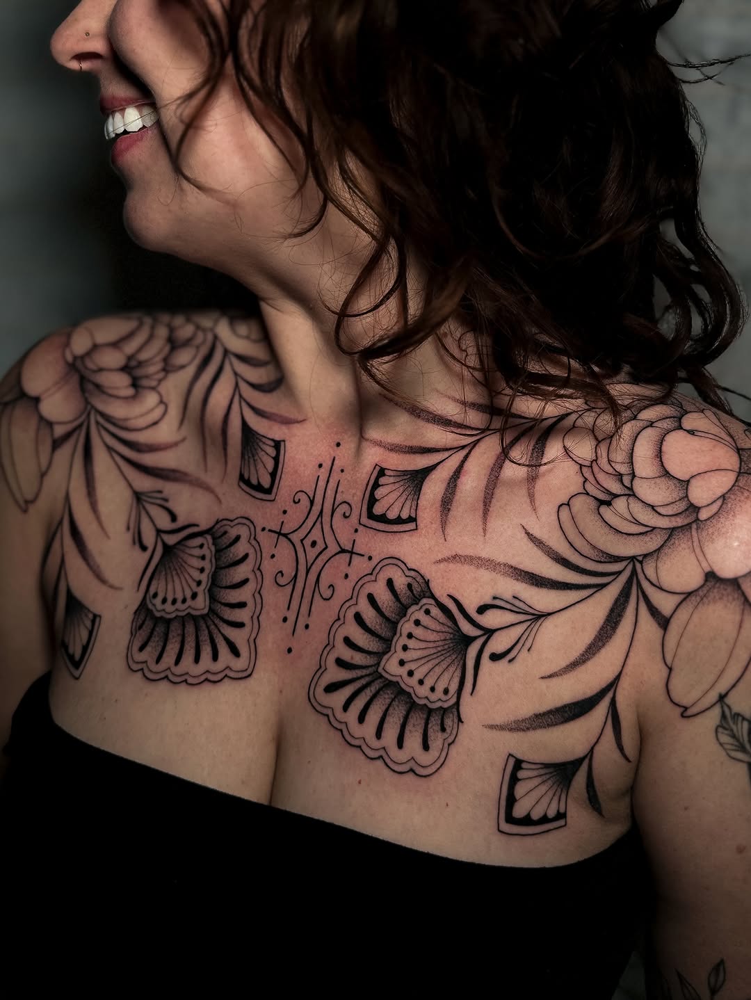 Tattoo by @tattoos_by_carrie — black_and_grey, ornamental