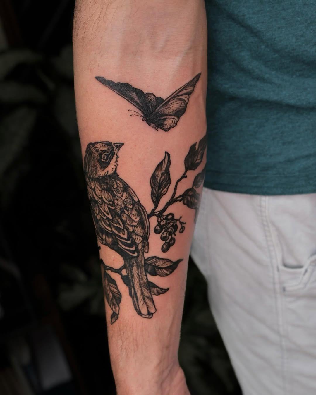 Tattoo by @fortytwojudges — illustrative, black_and_grey
