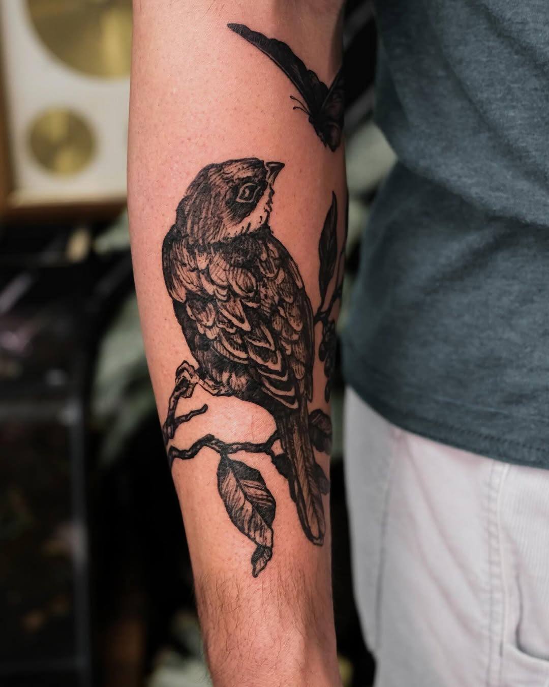 Tattoo by @fortytwojudges — illustrative, black_and_grey