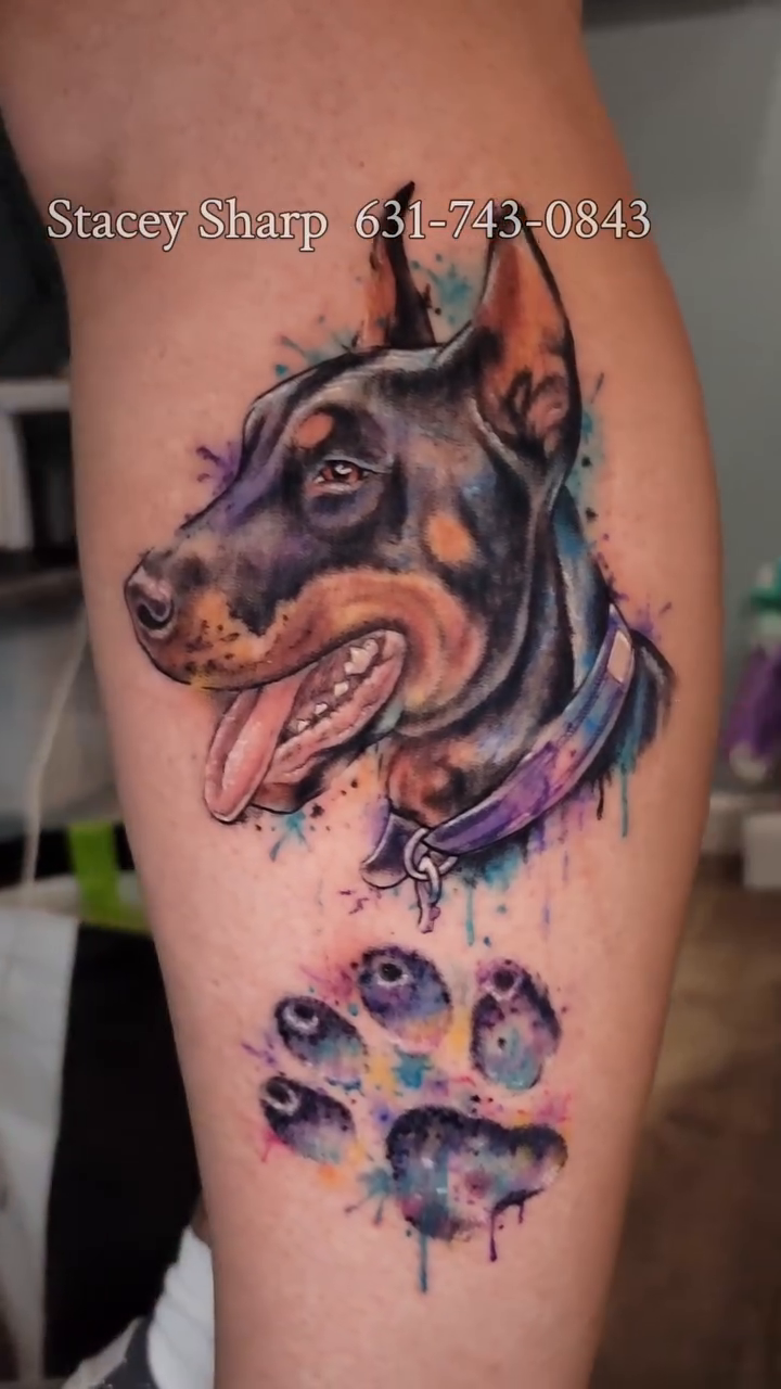 Tattoo by @sharptattoos — watercolor, realism