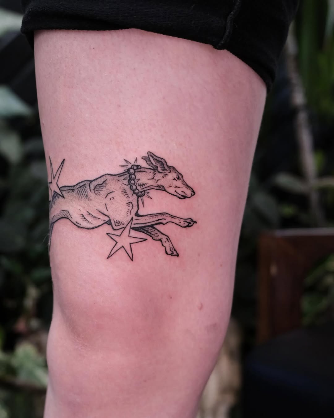 Tattoo by @fortytwojudges — black_and_grey, illustrative