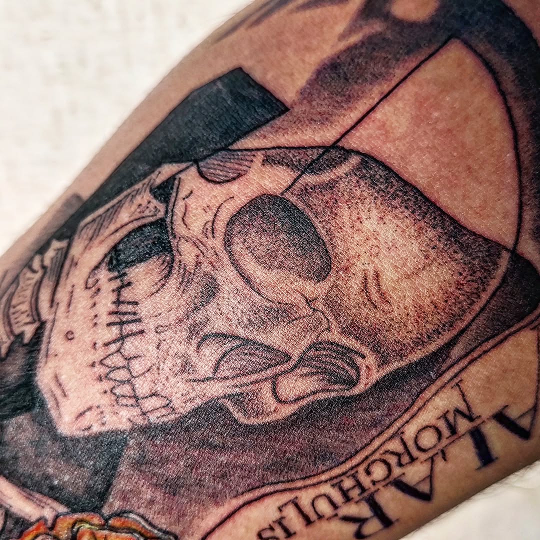 Tattoo by @tintafinart — dark_realism, black_and_grey