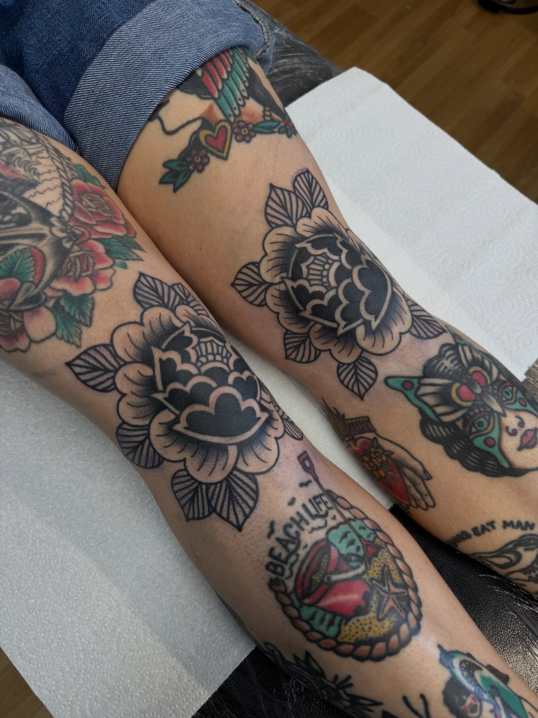 Tattoo by @staygoodtom — american_traditional, black_and_grey