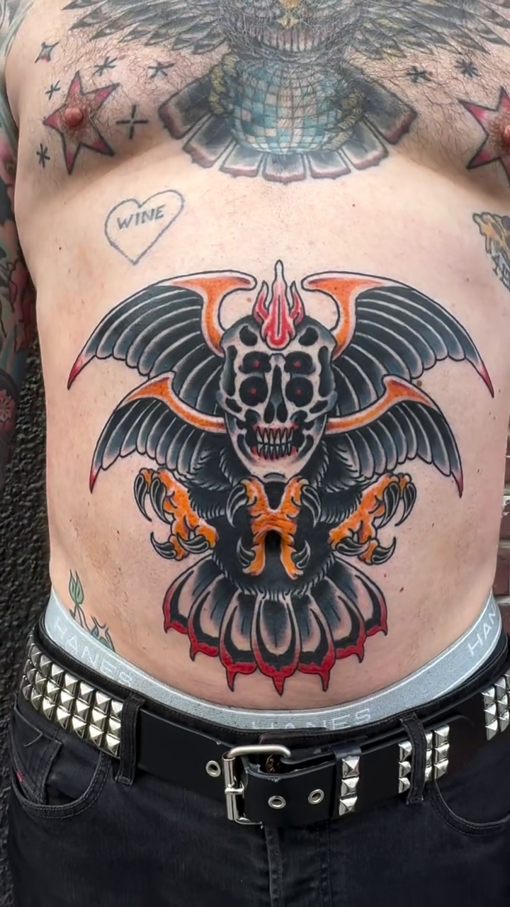 Tattoo by @thepinkmanther — american_traditional