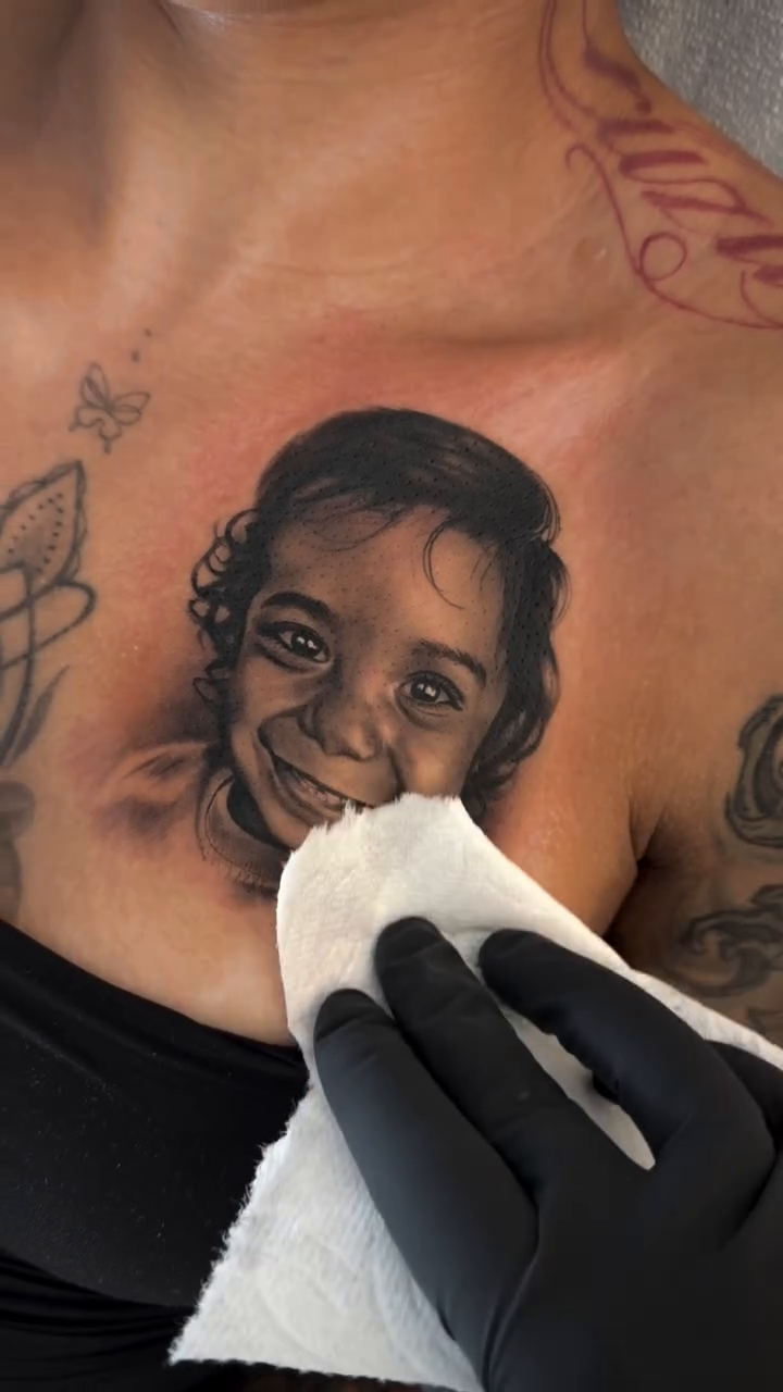 Tattoo by @anheartistxo — realism, black_and_grey