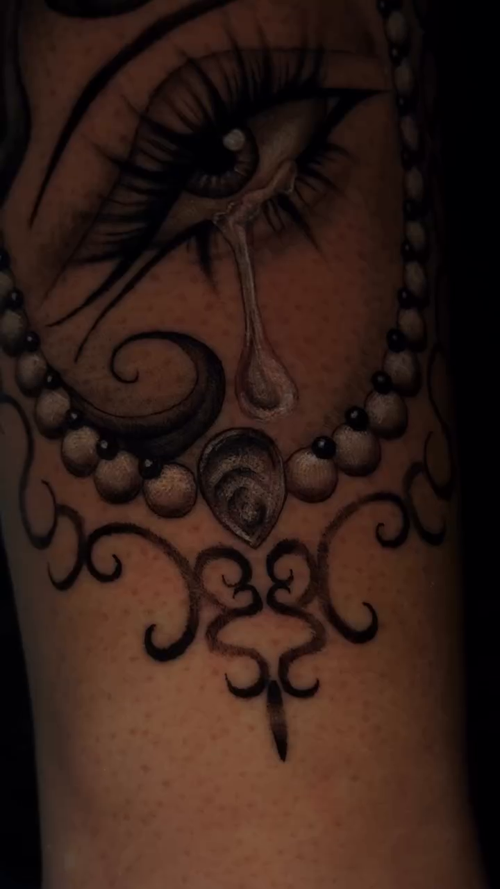Tattoo by @astralstarink — black_and_grey, dark_realism