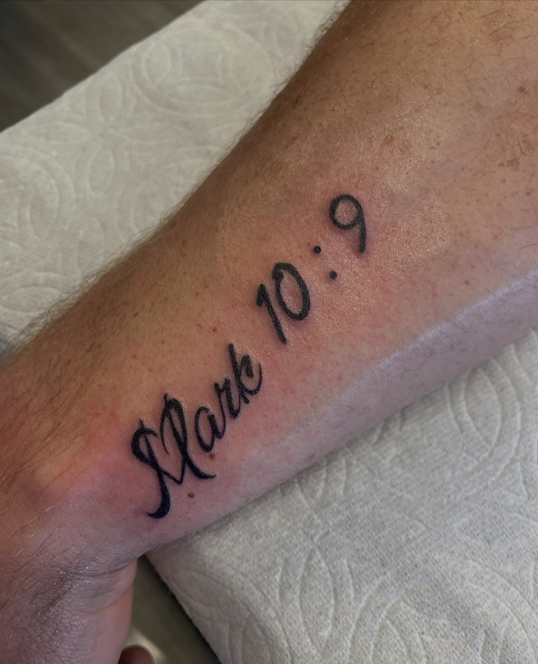 Tattoo by @alexis_studeman — lettering_script, fine_line
