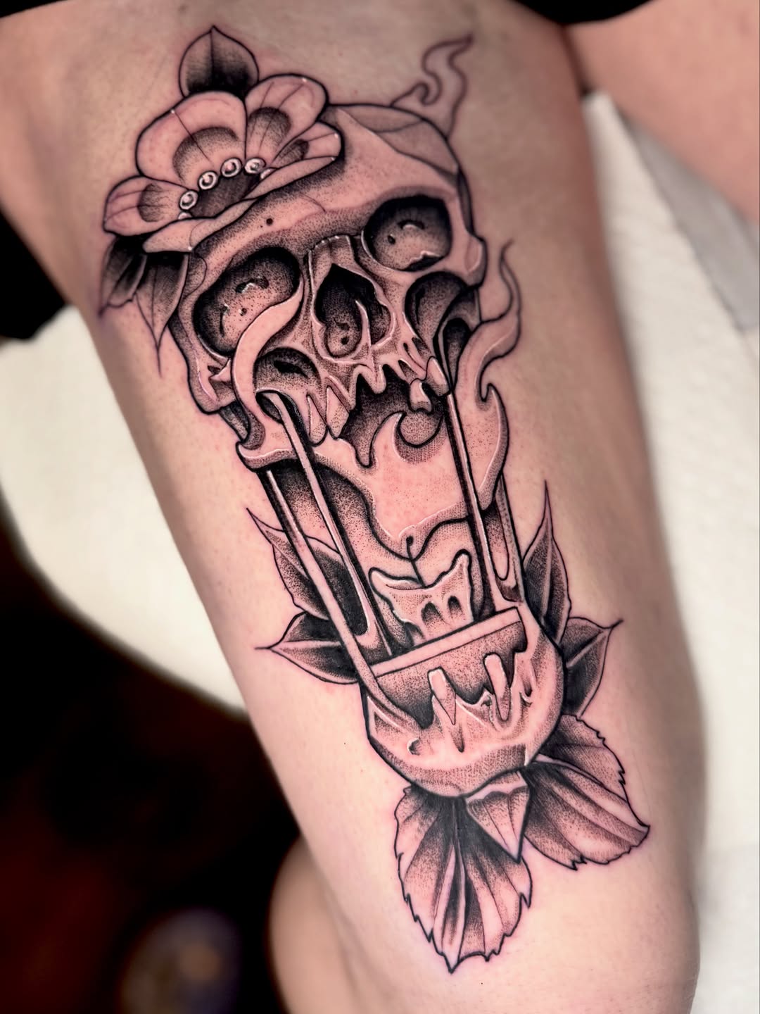 Tattoo by @robertsmithfl — black_and_grey, dark_realism