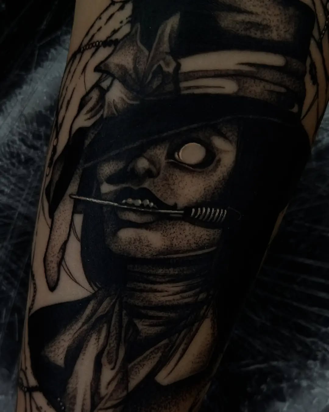 Tattoo by @anaink.ttt β dark_realism, black_and_grey