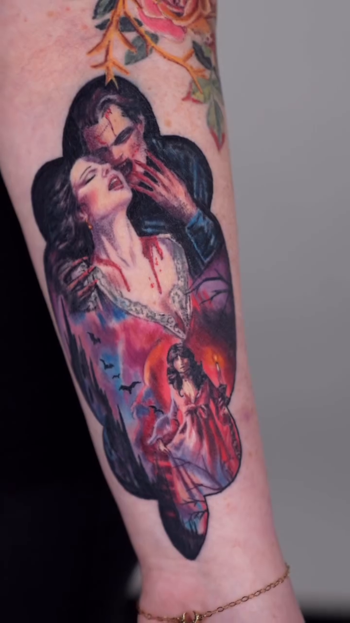Tattoo by @ladyfae.art — realism, dark_realism