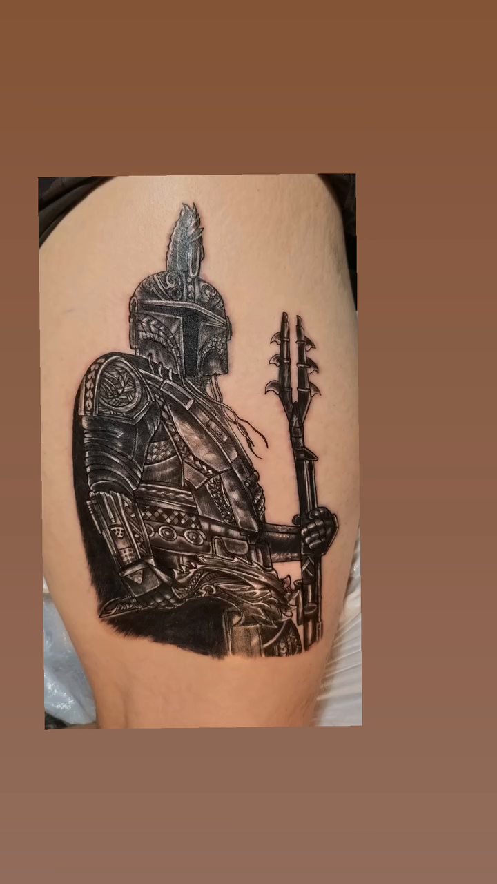 Tattoo by @noochtattoos — blackwork
