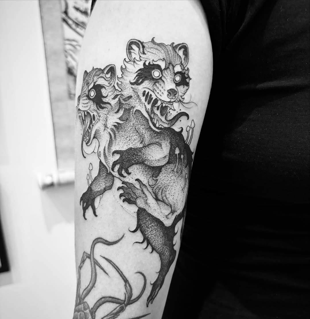 Tattoo by @blightttattoo — dark_realism, dotwork
