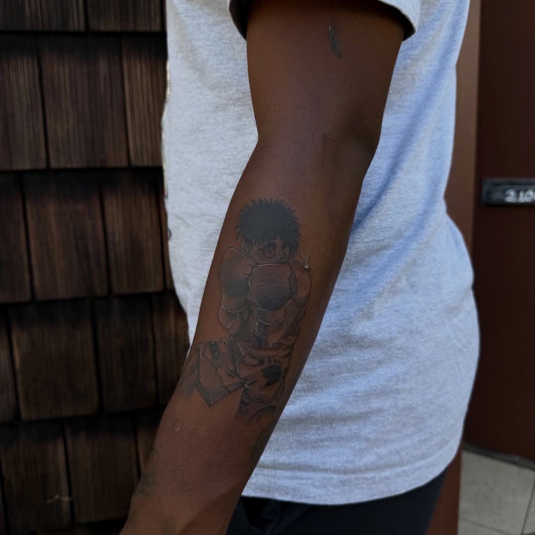 Tattoo by @ladyjutsu — anime, black_and_grey