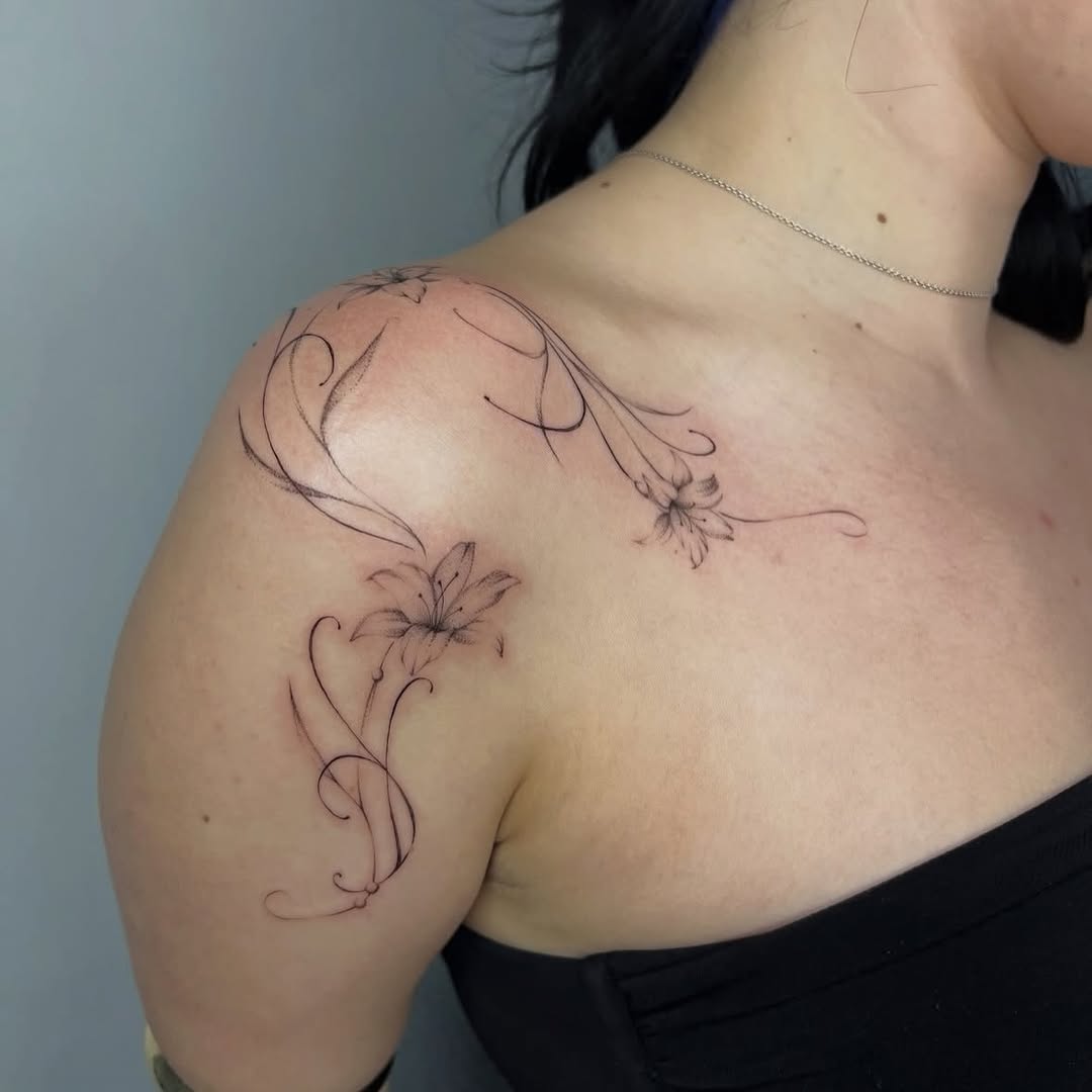 Tattoo by @druzyjewel — fine_line, ornamental