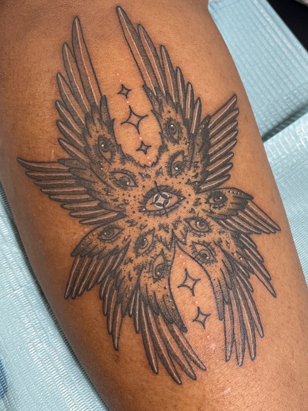 Tattoo by @kstuckeytattoos โ black_and_grey, dark_realism