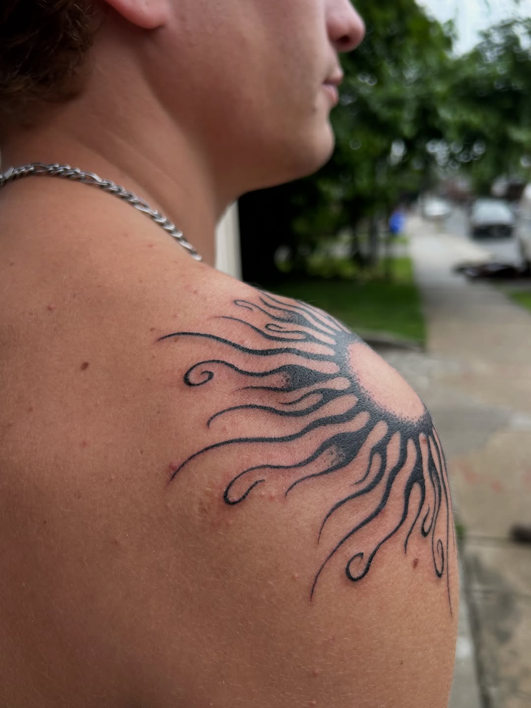 Tattoo by @stonyh4wk — blackwork