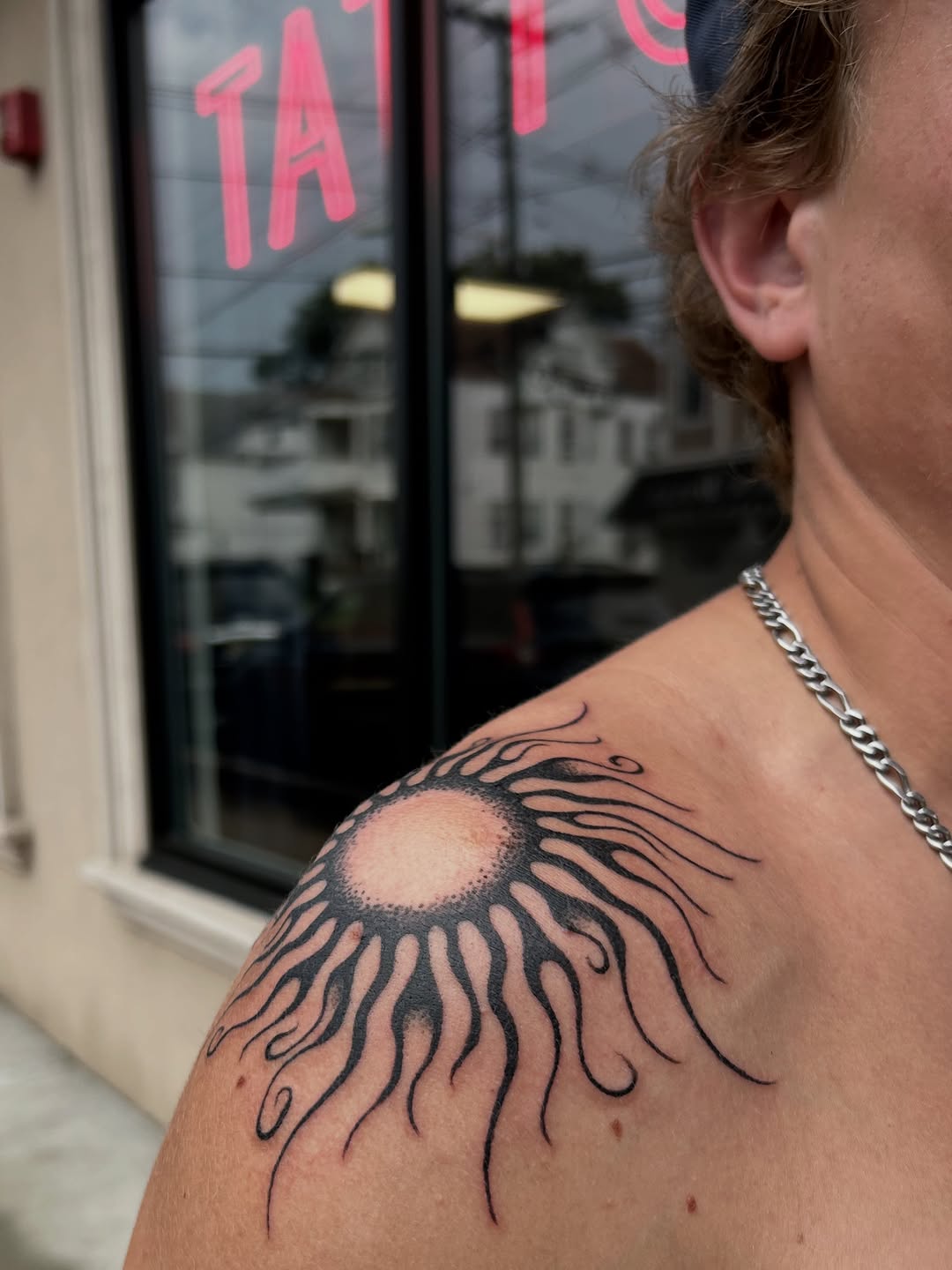 Tattoo by @stonyh4wk — blackwork, ornamental