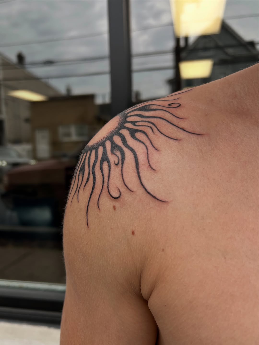 Tattoo by @stonyh4wk — blackwork, ornamental