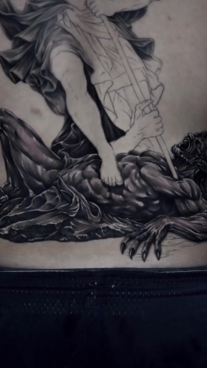Tattoo by @tattooyasmany2012 — dark_realism, black_and_grey
