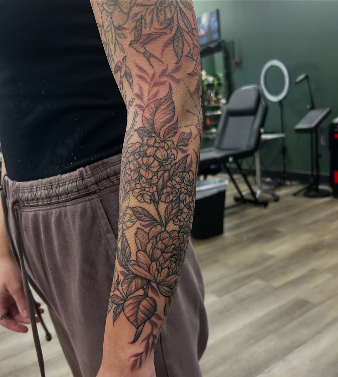 Tattoo by @mayhem_inkk — fine_line, black_and_grey