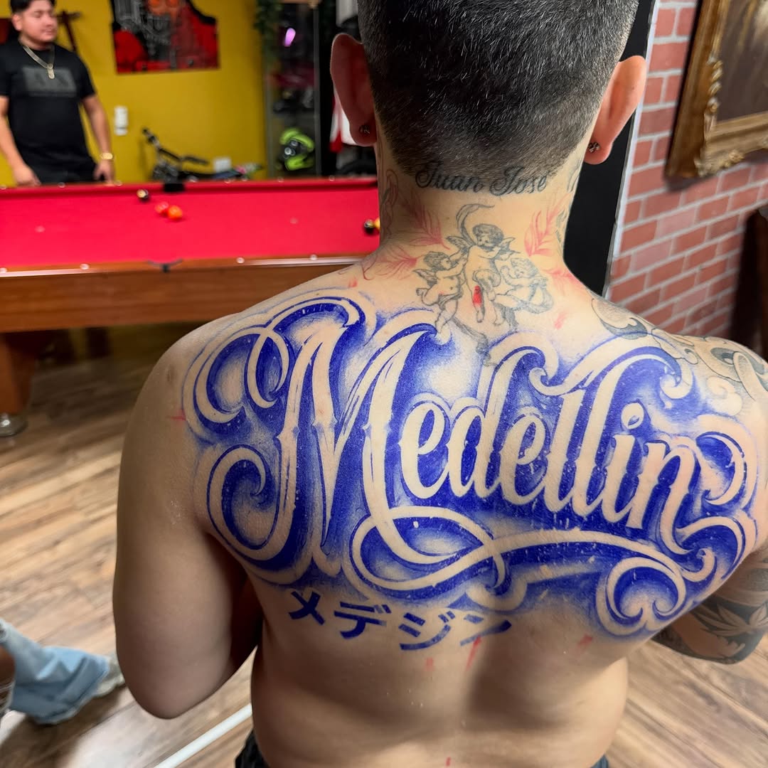 Tattoo by @spin_ink — lettering_script