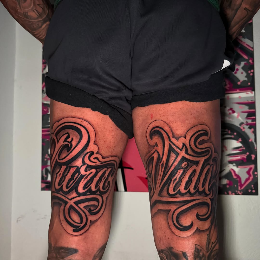 Tattoo by @spin_ink — lettering_script